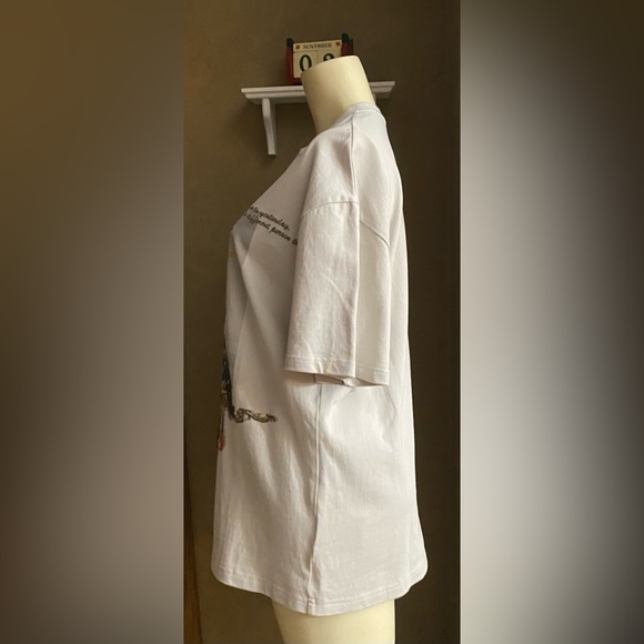 Vintage Seriase t shirt “Wonderland” embroidered sequins Women’s size Large - Picture 4 of 16